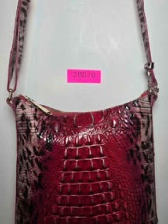 Brahmin Handbags - Brahmin Katie Ruby Prowl Ombre Croc Embossed Leather Crossbody